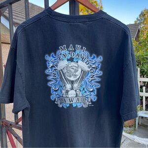 Vintage 1998 Harley Davidson Maui Hawaii Graphic T-Shirt